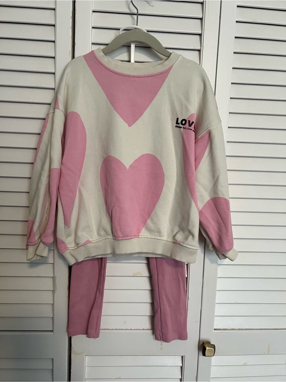 Zara Love Heart Pink & Cream Set